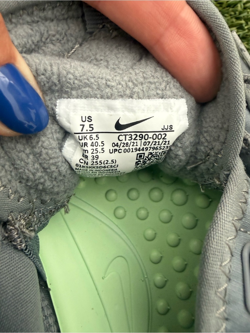 Nike Offline Pack sneakers in the Cool Grey size 7.5 - Picture 6 of 9
